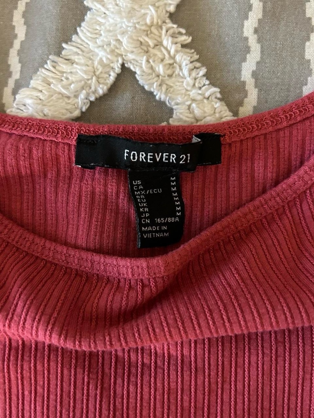 Red Forever 21 Cropped Tank Top